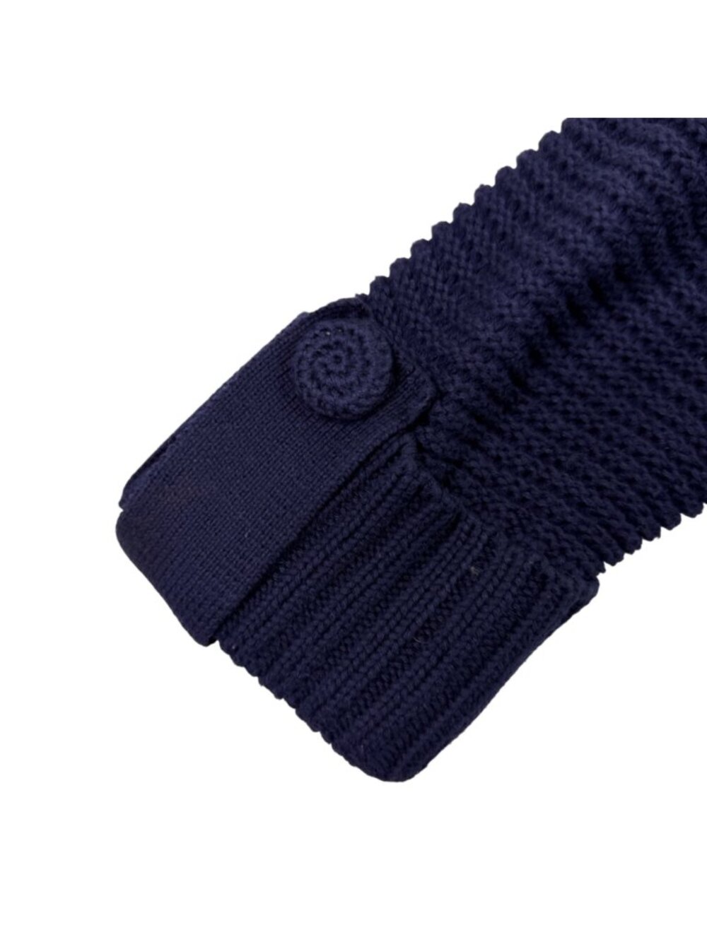 Chicos Womens Navy Cotton Button-Front Knit Cardigan Sweater Size 2 - Picture 5 of 9
